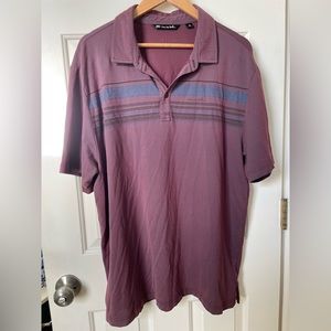 Travis Mathew Shirt Men's XL Down Beat Polo Burgundy